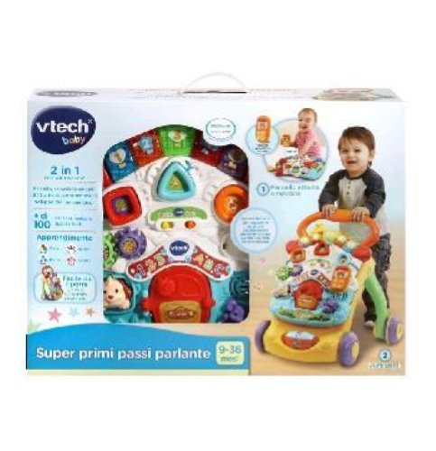 V-TECH SUPER PRIMI PASSI PARLANTE 2 IN 1 TABLET CON ICONE INTERATTIVE ED EFFETTI LUMINOSI ARANCIONE